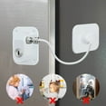 thumbnail image 2 of Refrigerator Lock 2 Packs, Door Locks,Fridge Lock with Silicone Wire Protection for Kitchen Freezer,Cabinets and Drawers, Fridge Locks for Easy to Use and Install Cabinet Locks with Key(White), 2 of 7