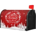 thumbnail image 3 of Merry Christmas Magnetic Mailbox Cover 21x18 Inch - Snowy Winter Decorative Wrap for Home Garden Yard Outdoor Decor - Happy New Year Post Letter Box Decal, 3 of 6