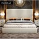 thumbnail image 3 of Modern leather bed simple double bedroom and home light luxury furniture hotel model room 1.8M/1.5M soft bed My Lux Decor Round, 3 of 9