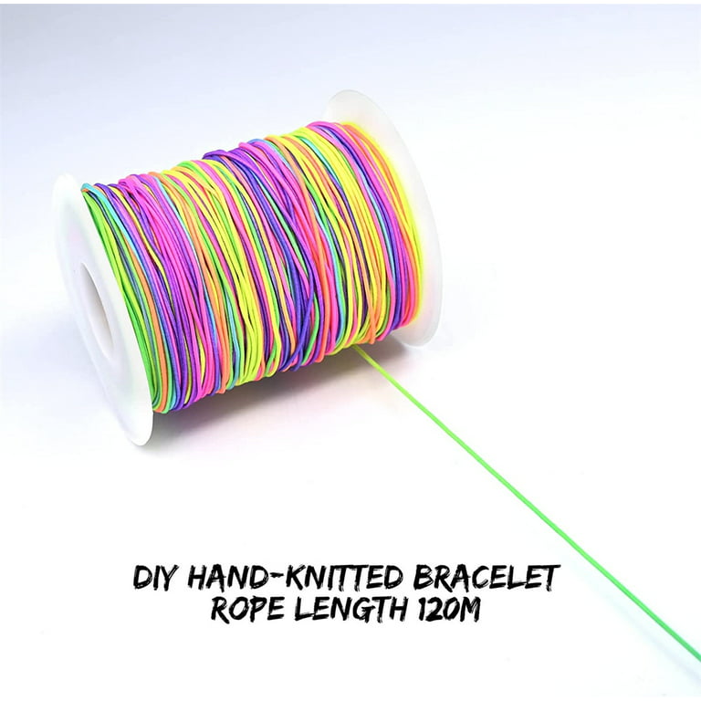 1.2 Mm 85 M Colourful Elastic Cord, Bead Cord, Rainbow Colour
