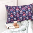thumbnail image 4 of KLL leaf flower Skull colorful Pillow Covers Envelope Closure,Super Soft and Cozy Fuzzy Fleece Pillow Case Cover (No pillow core）, 4 of 5