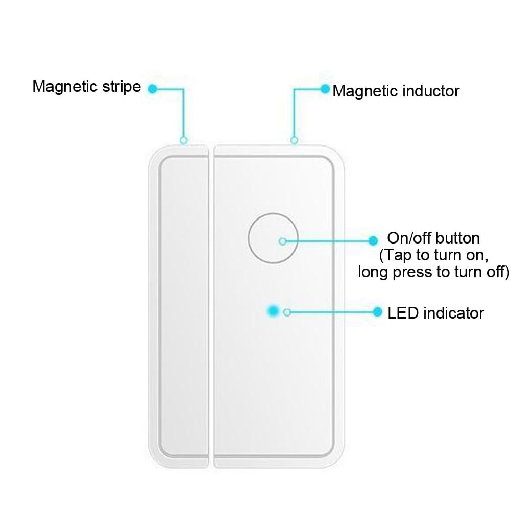 Wireless Doorbell Door & for Window Sensor 52 Prompt Sound Security Shop Alarm White