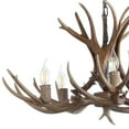 thumbnail image 3 of JONATHAN Y Eldora 30" Adjustable Resin Antler 5-Light LED Chandelier, Brown, JYL6300A, 3 of 9