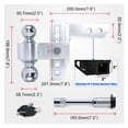 thumbnail image 2 of 2'' Receiver 6'' Drop/Rise Adjustable Trailer Tow Hitch Dual Ball W/Lock 10000lb Dual Towing Ball Double Locks ,Corrosion Resistance, 2 of 6
