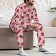 thumbnail image 7 of Hirioo Strawberries for Men's Pajama Sets 2 Piece Pjs Men's Long-Sleeved Pajama Set Button Down Sleepwear,S-XXL-Large, 7 of 7