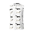 thumbnail image 6 of Lsque Dachshund Dog Print Men's Cotton Blend Sleeveless Muscle Shirts (S-3XL)- Moisture Wicking, Odor Protection, UPF 30+,XX-Large, 6 of 8