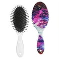 thumbnail image 2 of Tractor Boho Style Hair Brush, Artistic Detangler Paddle Comb with Rustic Vintage Print, Gentle for All Hair Types, 2 of 8