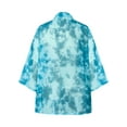 thumbnail image 6 of Chama Plus Size 3/4 Sleeve Kimono Cardigans for Women Summer Open-Front Chiffon Beach Cover Up, 6 of 8