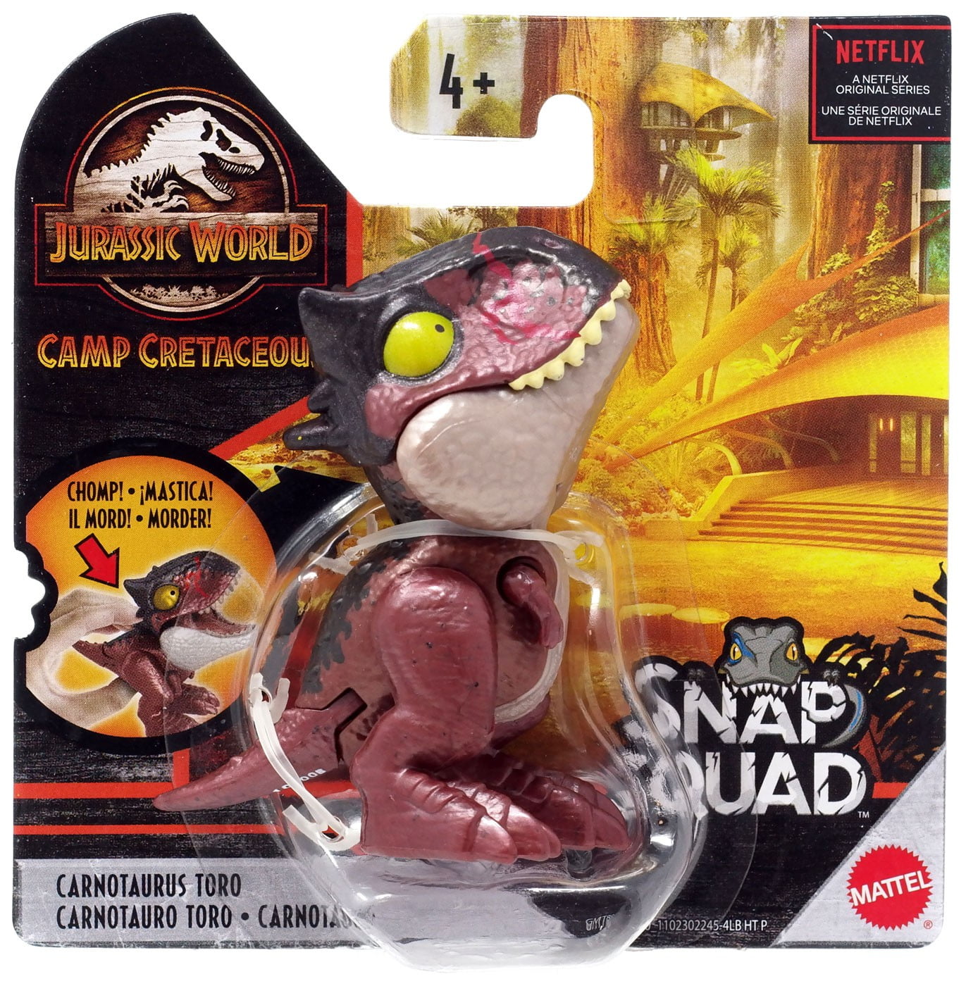 Jurassic World CARNOTAURUS Snap Squad Figure Dinosaur Mattel NEU Rare 