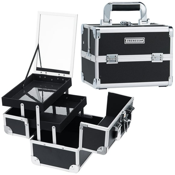 Organizador de cosméticos MAKEUP Train Case FRENESSA con espejo