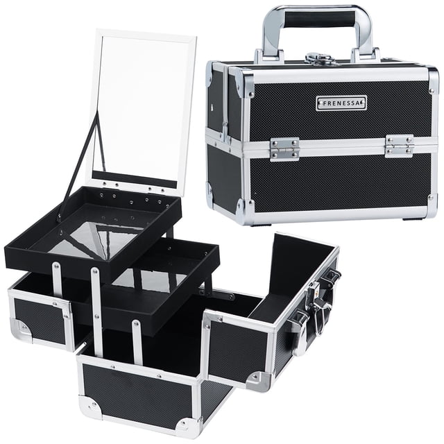 Organizador de cosméticos MAKEUP Train Case FRENESSA con espejo
