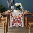 thumbnail image 2 of Valentine's Day Table Runner - 120 Inch Long, Kitchen Dining Table Runner Dresser Scarves, Red Roses Love Heart Gnomes Truck Rustic Farmhouse Decor for Coffee Tables Wedding Party Banquet, 2 of 8