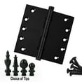 thumbnail image 2 of EMBASSY Door Hinge 5 x 5 Solid Brass Matte Black with Flat Tips, 2 of 7
