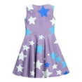 thumbnail image 6 of XUNKUSGA Girls Dresses Star Graphic Ruffle Sleeveless Dress Flutter Hem A-Line Swing Pleated Tiered Beach Dress Casual Party Dress 4-13 Years, 6 of 6