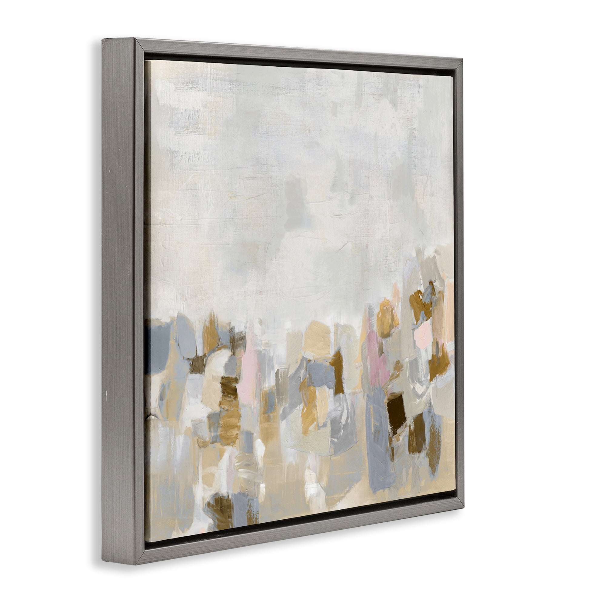 Stupell Industries Beige Southwestern Rustic Abstract Painting Gray Floater Framed Canvas Art Print Wall Art, 25 x 25
