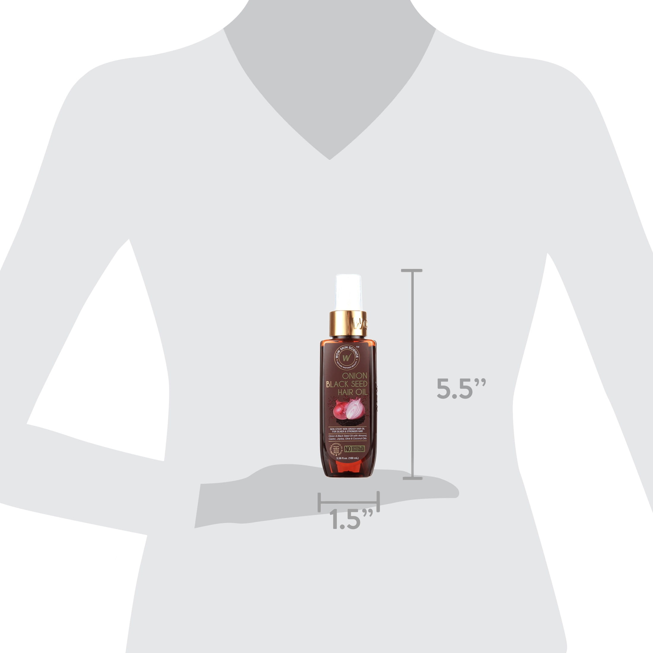 WOW Skin Science Onion Black Seed Hair Oil 100mL
