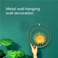 thumbnail image 4 of Pared De Metal Decoración Dorada Delicada Exquisita Decoración Colgante De Pared De Metal Metal Texturizado Escultura De Pared De Hierro Escultura Colgante De Pared Interior Arte De Pared Decoración Speravity HA024955-02, 4 of 6