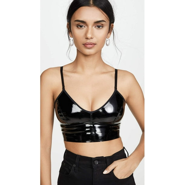 commando Womens Patent Faux Leather Bra 