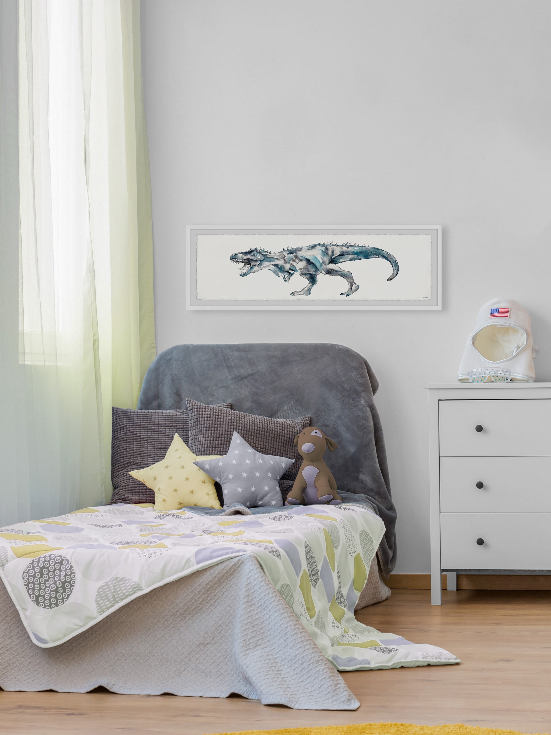 Marmont Hill Fierce Dinosaur Framed Wall Art
