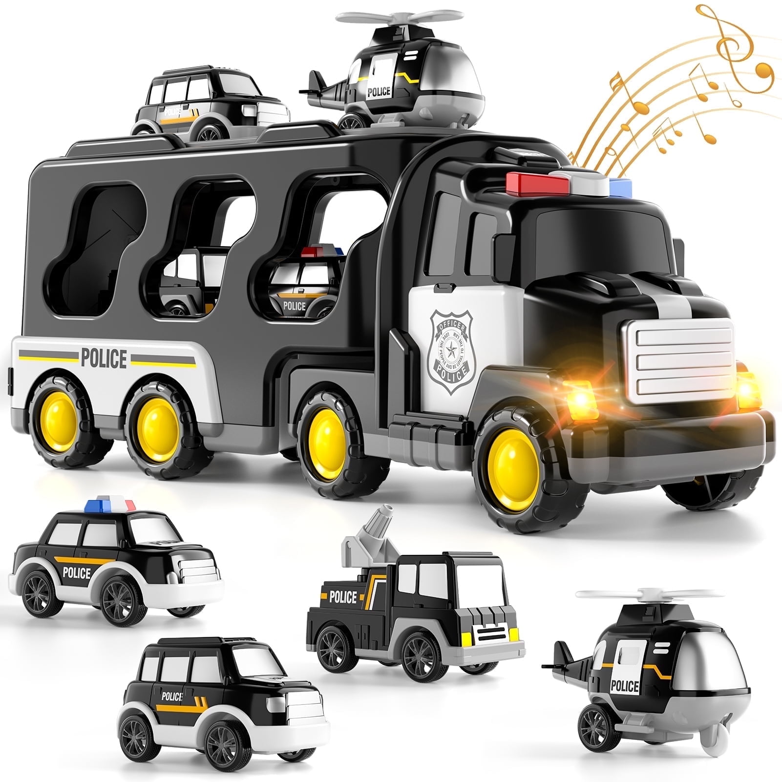 Lucky Doug Police Truck Toys for 2-6 Years Old Boys, Toddlers Boys Toys, Police Car Toys, Gifts for Boys Ages 2+
