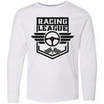thumbnail image 3 of Inktastic Racing League with Race Car Wheel and Wings Long Sleeve Youth T-Shirt, 3 of 5