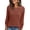 Caramel, variant on Blouses for Women Long Sleeve Buttons Shirts Dressy Crew Neck Tunic Tops Fall Casual Lightweight Sweaters