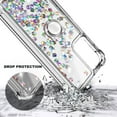 thumbnail image 4 of Compatible with Samsung Galaxy A15 5G Case with Tempered Glass Screen Protector, Ring Holder/Wrist Strap, Nagebee Glitter Liquid Floating Waterfall Cute Phone Cover (Clear Gem), 4 of 7