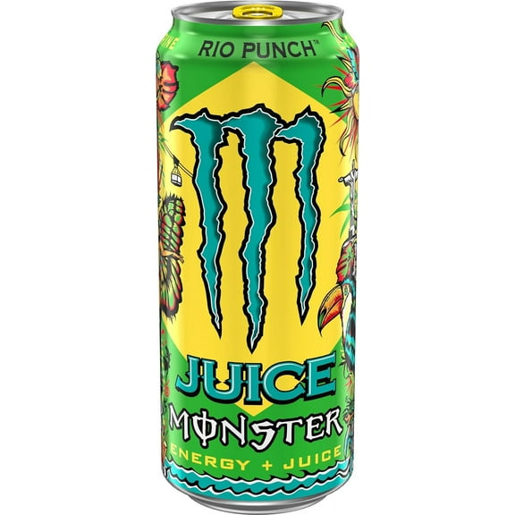 Monster Energy Juice Rio Punch, Energy   Juice, Energy Drink, 16 Ounce (Pack of 16)