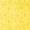 thumbnail image 1 of Ahgly Company Indoor Square Oriental Yellow Traditional Area Rugs, 7' Square, 1 of 4