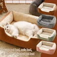 thumbnail image 5 of Square Dog Bed Pets Soft Cats Puppy Sofa Comfy Calming Resistant Slip With, 5 of 8