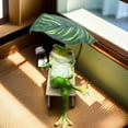 thumbnail image 4 of Gieenan Frogs Sculpture On Lounge Chair Resin Wine Tasting Figurine Statue Decoration, 4 of 8