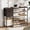 Brown, variant on BGTREND 5-Tier Shoe Rack with Wooden Top and 2 Fabric Drawers, 16-21Pairs Shoe Storage Organizer with Boots Storage, Wide Shoe Stand for Entryway Hallway Closet (37.4''L, Brown)