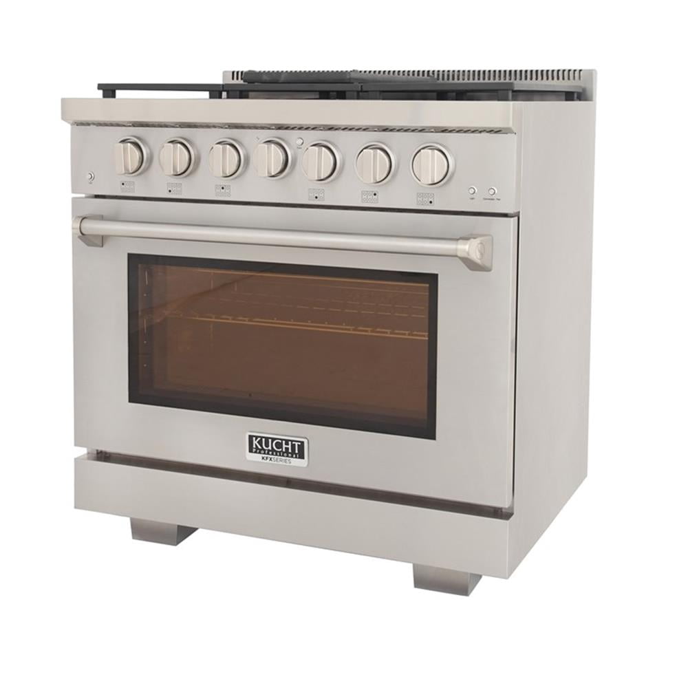 Pemberly Row 36-in Natural Gas Range in Stainless Steel with True Simmer Burners