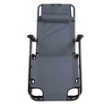 thumbnail image 2 of Qifang Portable Folding Reclining Lounge Chair, Durable Steel Frame Camping Chair for Patio Beach Camping，Gray, 2 of 13