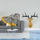 thumbnail image 2 of Manta Tejida Estilo Granja Con Diseño A Rayas Suave Y Cálido Y Escultura De Pared De Cabeza De Ciervo De Resina, Obra De Arte Bohemia Coleccionable, Decoración Para Dormitorio, Sofá, Cama,, 2 of 8