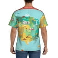 thumbnail image 3 of Bixox Men's USA Tourist Map Printed Short Sleeve Skinny Athletic T-Shirt, 3 of 6
