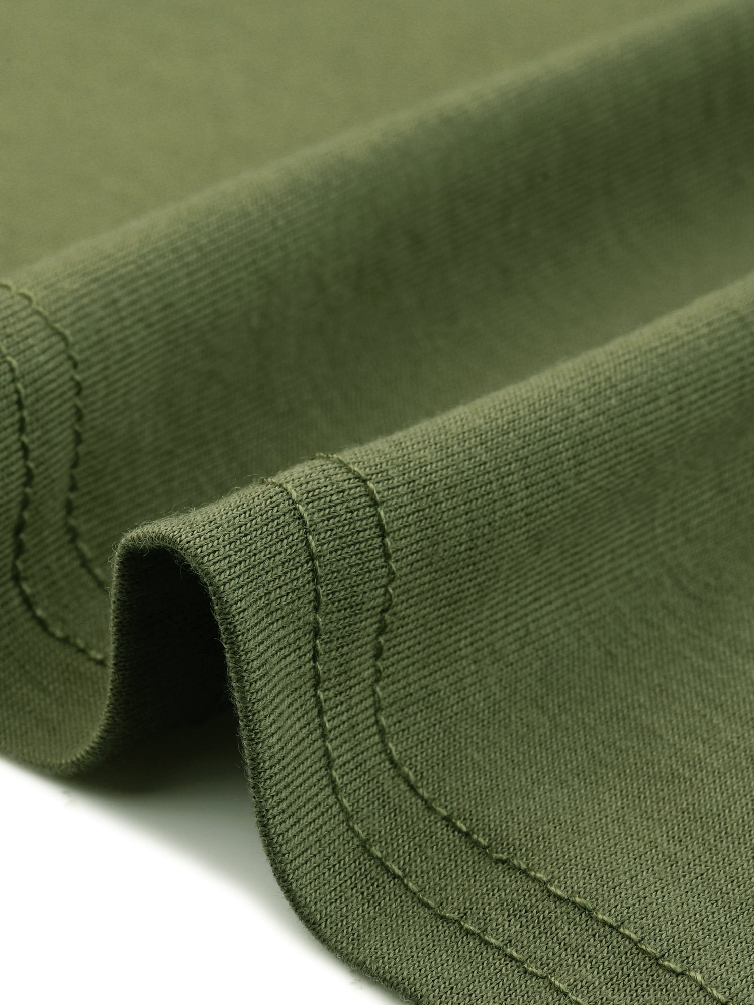 DARING DIVA Women's Plus Top Round Neck Side Split Hem T-Shirts 4X Army Green