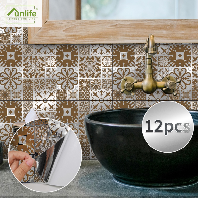 Clearance! Peel and Stick Tile Backsplash,12Pack of 6x6inches for Kitchen Backsplash, Bathroom