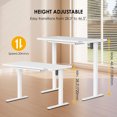 thumbnail image 3 of Electric Standing Desk with Glass Tabletop and Drawer, Ergonomic Height Adjustable Stand Up Table Home Office Computer Sit Stand Desk with Memory Controller, Type-C & USB Ports, White, 3 of 8