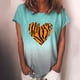 thumbnail image 2 of Camiseta de manga corta con estampado de cuello redondo para mujer, blusa suelta informal, Tops Fridja  gope4808, 2 of 5