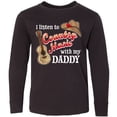 thumbnail image 3 of Inktastic I Listen to Country Music with my Daddy Guitar and Hat Long Sleeve Youth T-Shirt, 3 of 5