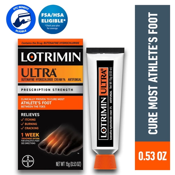 Lotrimin Ultra 1 Week Athlete's Foot Antifungal Cream, 15G