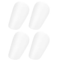 Uxcell 3.94 x 2.36 Inches 4 Pcs Mini Soccer Shin Guards Pads Calf Protective White