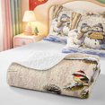thumbnail image 4 of Manfei Happy Christmas Quilt King,Whimsical Animals King Coverlet Set,3pcs,1 Bedspread and 2 Pillowcases, 4 of 7