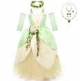 thumbnail image 1 of Ropa de niña, disfraz de princesa y rana, vestido de Tiana para niños, vestido de Tiana de carnaval, vestidos de princesa para niña, vestidos de juego de rol 100 2-3T Gao Jinjia LED, 1 of 2
