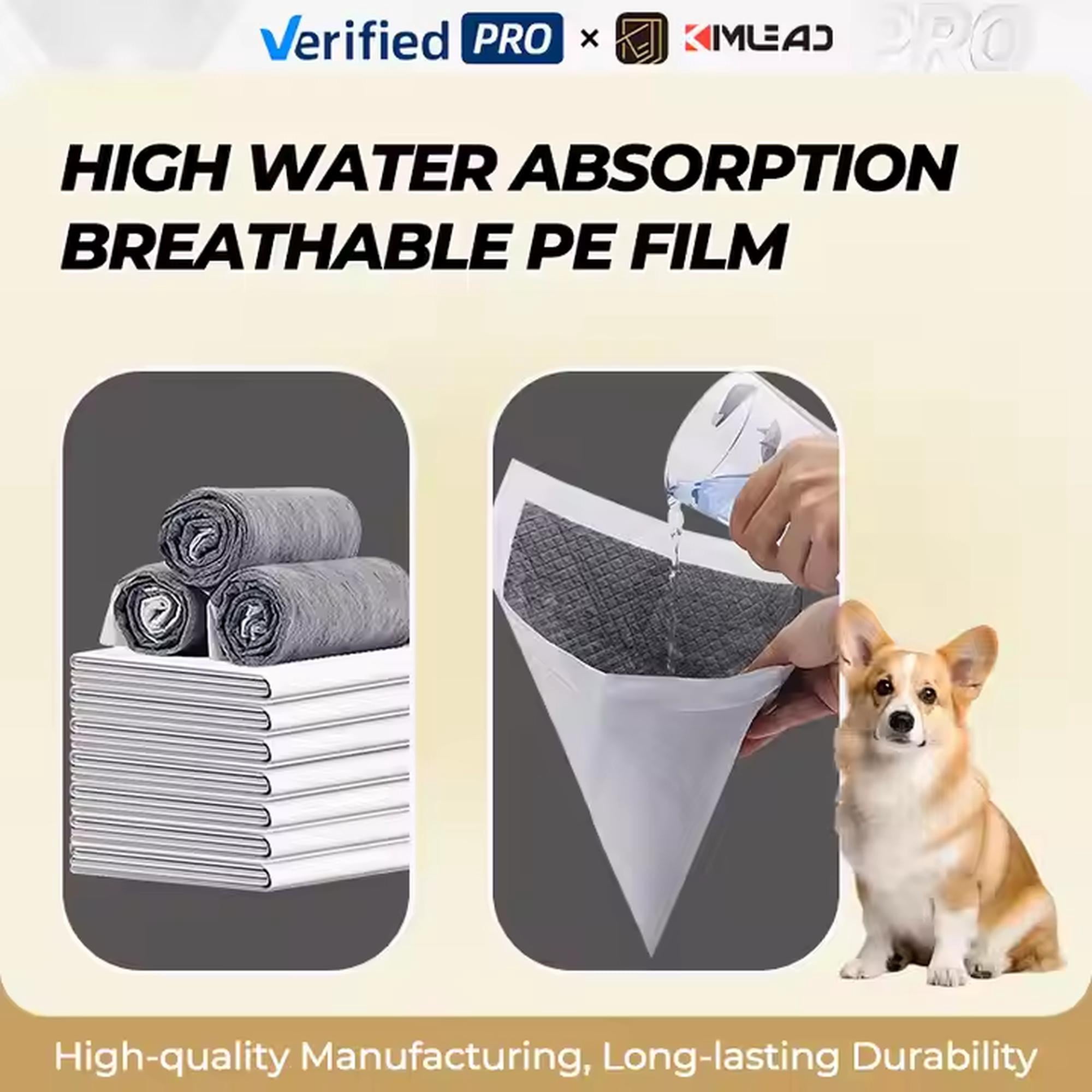Hylandon High-Absorbency Dog Pads 50 Count 18x24in Leak-Proof Puppy Pet Pads