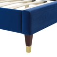 thumbnail image 4 of Modway Alexandria Tufted Performance Velvet Twin Platform Bed in Navy, 4 of 10