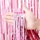 thumbnail image 2 of Cortinas Voircoloria con telón de fondo con flecos, rosa claro, 1 x 2,5 m, paquete de 3, 2 of 7