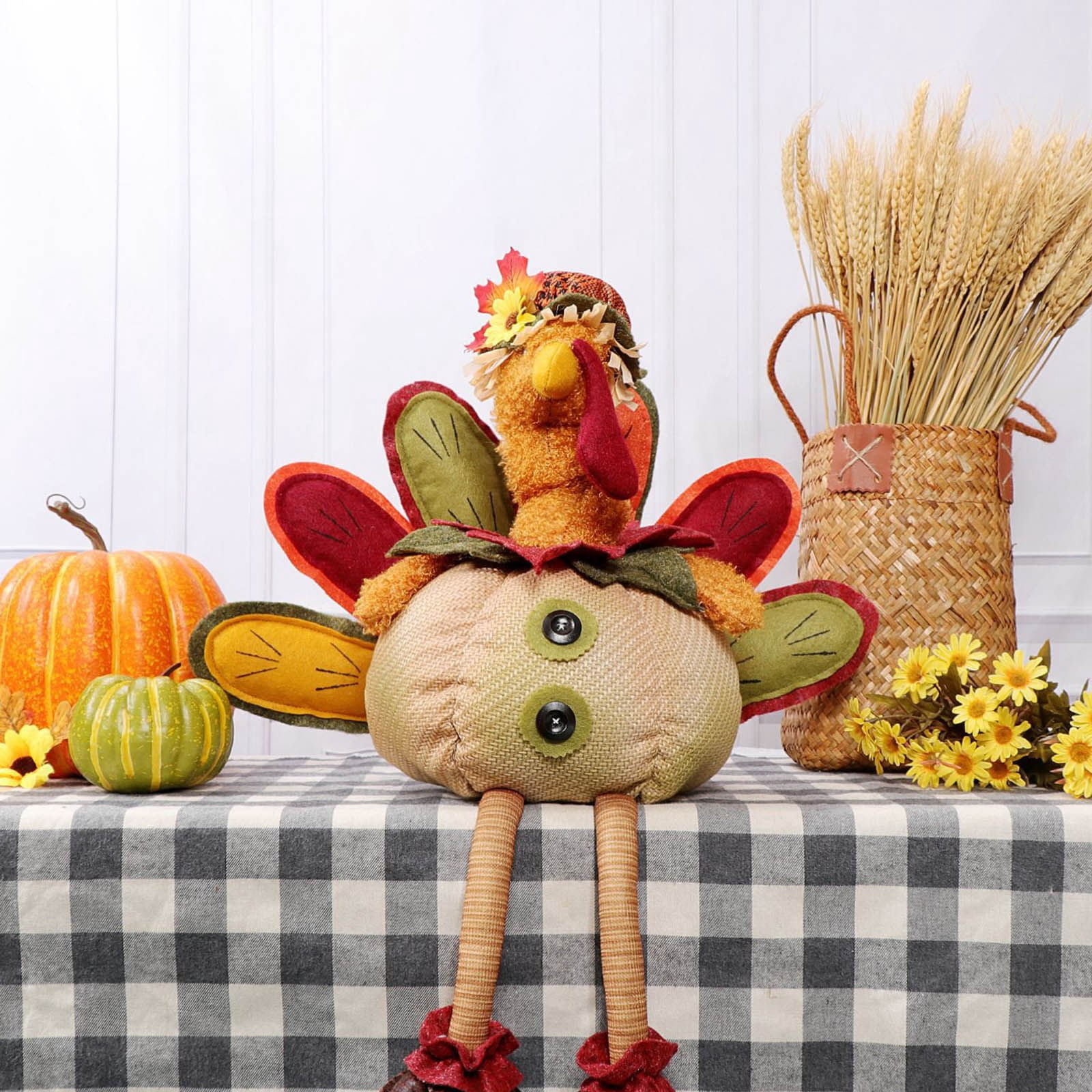 kjfeif Thanksgiving Turkey Doll Retractable Festival Doll Decoration Thanksgiving Decoration,Christmas Xmax Stocking Stuffers Gifts for 3-12 Year Olds Kids Toddler Toys