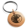 thumbnail image 1 of Stainless Steel Greek Mythology Medusa Engraved Small Medallion Circle Charm Keychain Keyring, 1 of 1